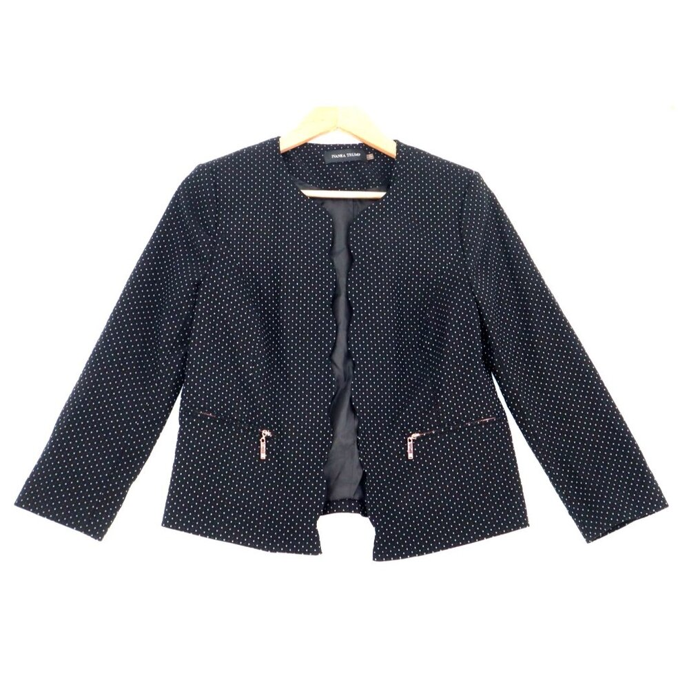 Ivanka Trump Womens Polka Dot Blazer Jacket Size 6 Vintage Granny